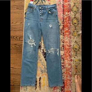 High rise boyfriend jeans